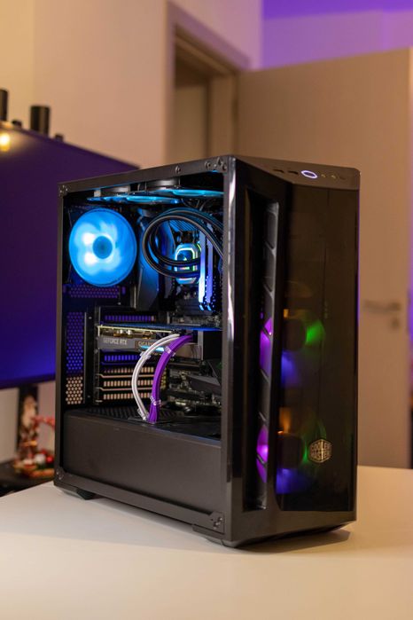 Sistem PC Gaming i9 9900K RTX 3070 White SSD 32GB RAM Corsair Liquid