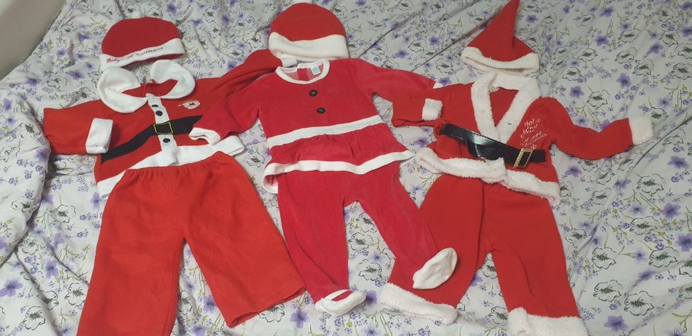 costum Craciun moș craciun bebe