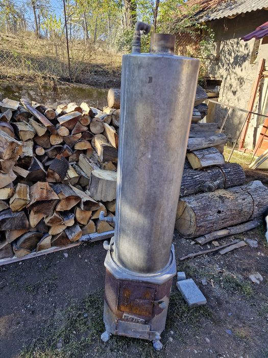 Boiler din inox cu focar