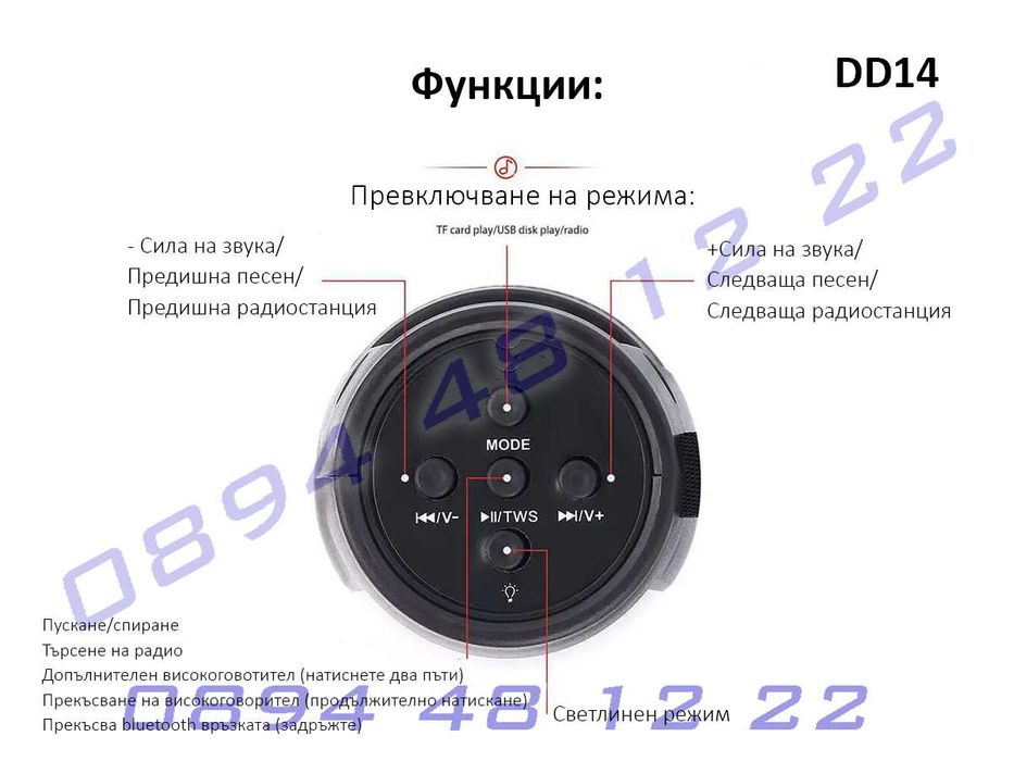 Компактна ULTRA+ Bluetooth тонколонка RGB LED блутут колонка малка