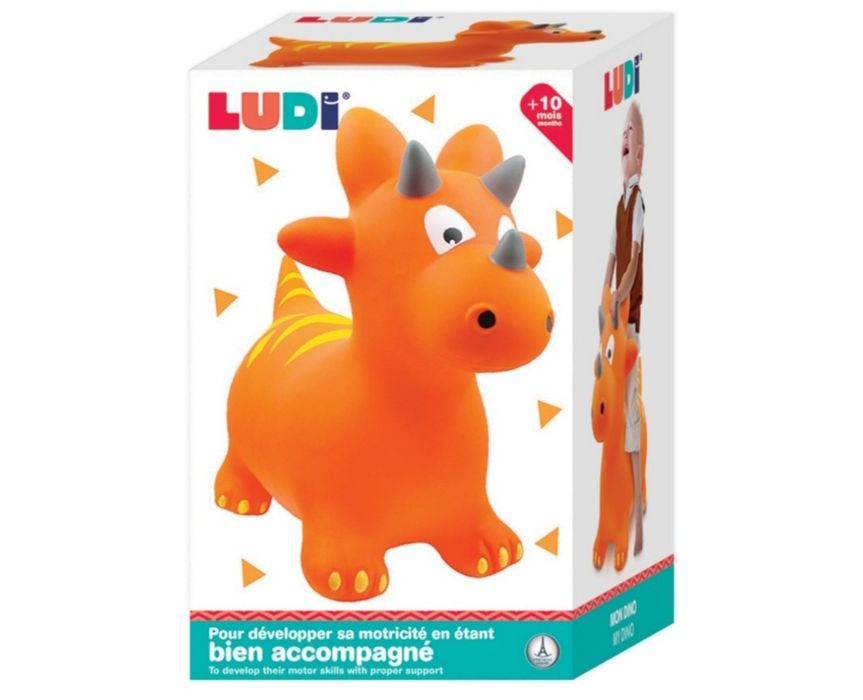 Jucărie gonflabilă LUDI - Dinozaur portocaliu - Stare excelentă