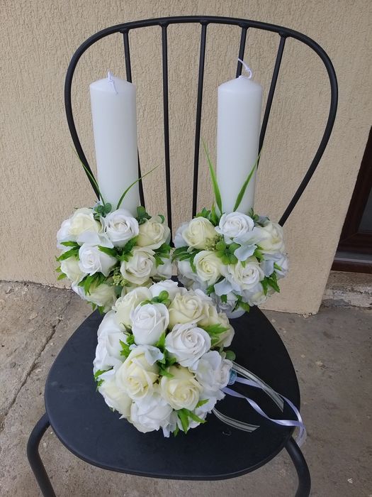 Buchete, lumanari de mireasa, nunta, nasa