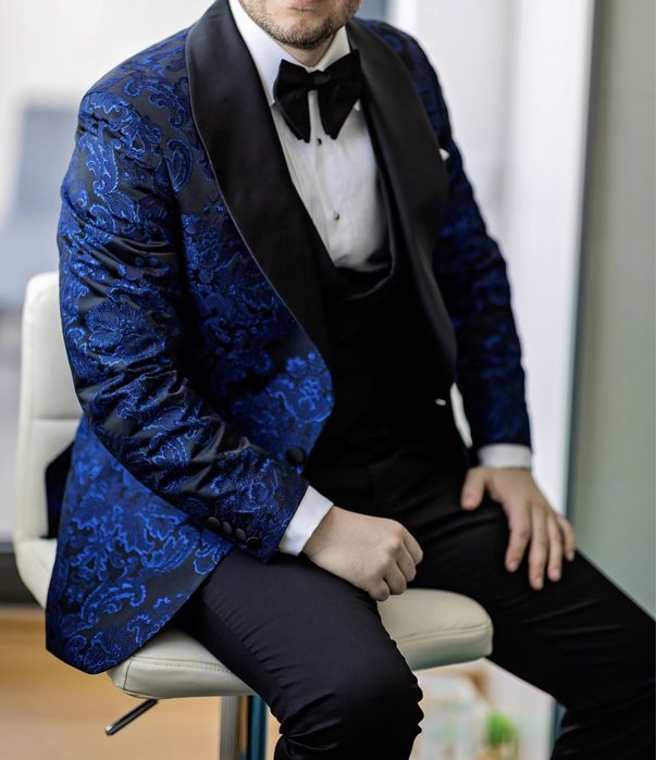 Sacou smocking jacquard metalizat-Viggo