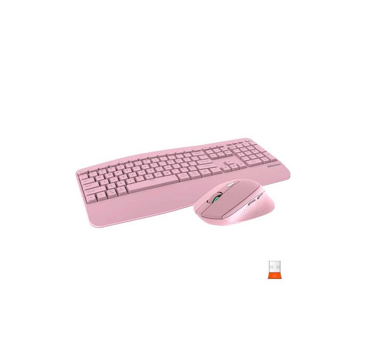 ! Комплект Meetion DirectorC2 Pink беспроводной эргономичный