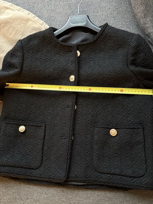 Maje черно сако с лек блясък