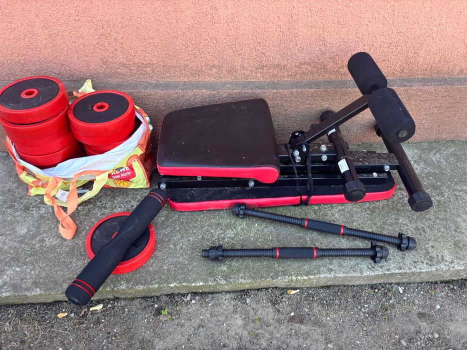 Aparat abdomene + set gantere cu greutăți