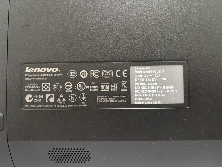 Lenovo  G585 ноутбук
