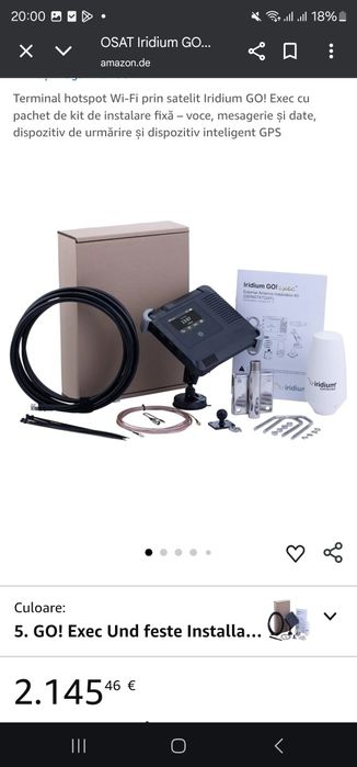 Terminal hotspot Wi-Fi prin satelit Iridium GO! Exec