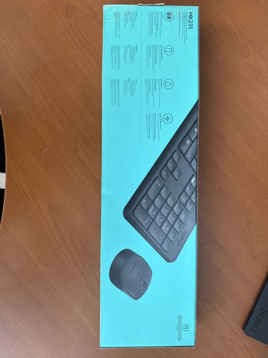 Продам клавиатуру Logitech MK235 Wireless Combo - GREY - RUS