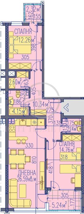 Продава се Тристаен апартамент в Пловдив, Каменица 2 - 114 кв.м за 1248 €/кв.м - Снимка #3