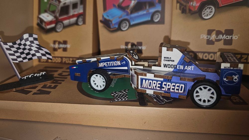 10 модела 3D Направи си сам - Пъзел с Коли за издърпване назад