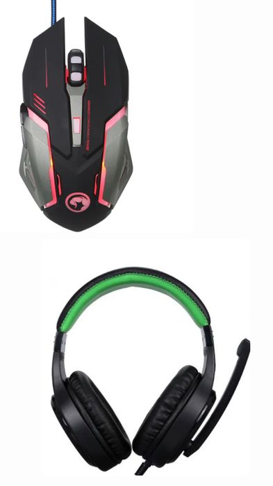 Kit Mouse Si Casti Gaming cu microfon si RGB