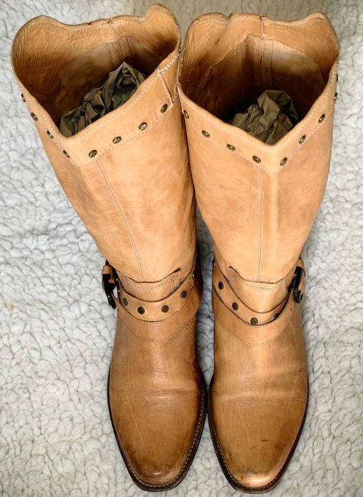 Ciocate bej dama piele naturala cizme Vic Matie originale tinte