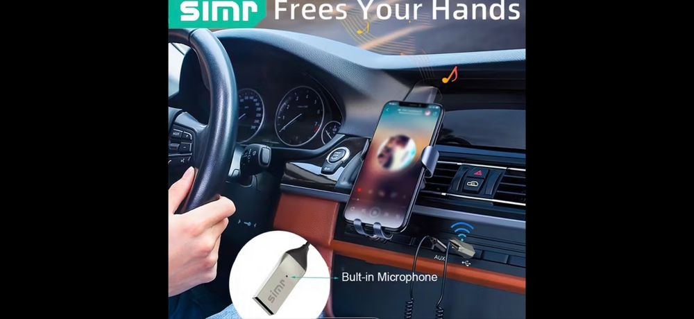 Безжичен Bluetooth аудио адаптер aux 3.5 за автомобил