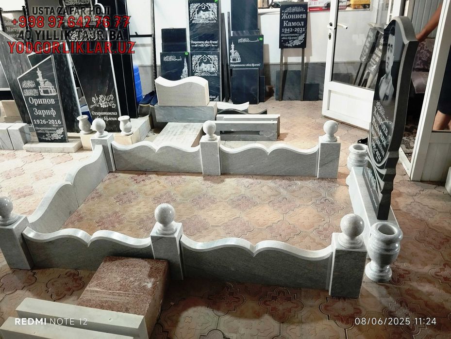 Yodgorlik Qabr Tosh Yasash Mirobod Tumani Надгробия Мирабадский р-н