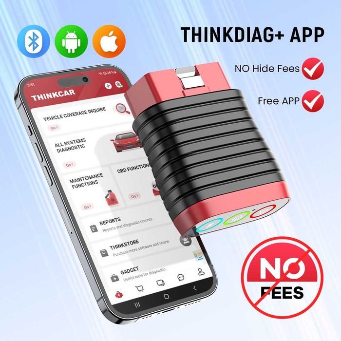 THINKCAR Diagnoza Auto Full Sistem + 5 Resetari OBD2 ThinkDiag Licenta