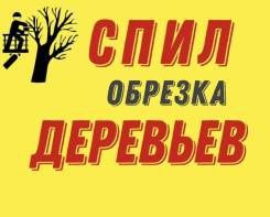 Подрезка веток, спил деревьев