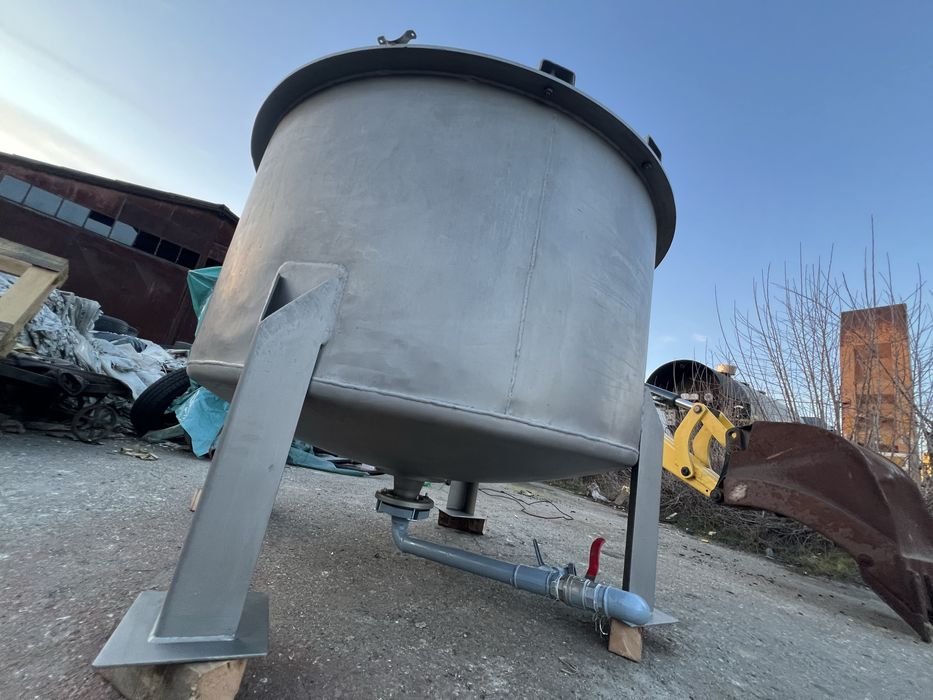 Malaxor, mixer INOX, profesional  1.100 litri, industrial, trifazat