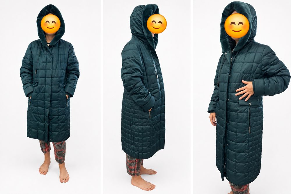 Продам пуховик зеленый