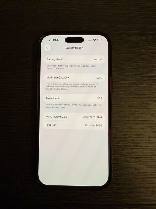 iPhone 16 Pro Max 256GB Desert Titanium – IMPECABIL, Full Box,garantie vodafone