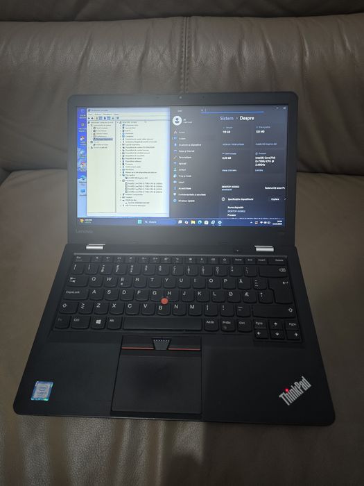 Laptop Lenovo 13, i3-7100, ram 8gb, ssd 128gb, bat 3ore