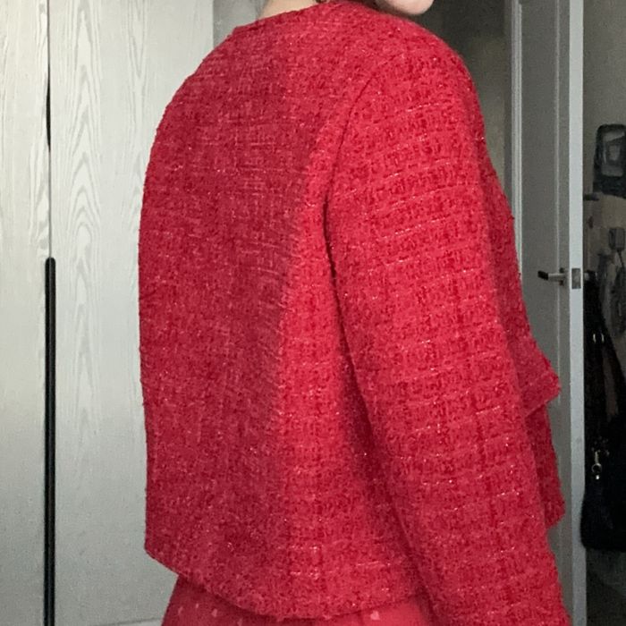 Твидовый красный пиджак