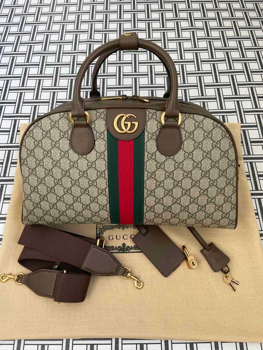 GUCCI Оригиналнa Чанта Ophidia Гучи Supreme Canvas Bowling Savoy Bag