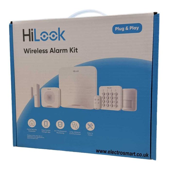 Sistem de Alarma Wireless Profesional Hikvision HiLook, ALARM-A201PS-Kit2-16WE, Wi-Fi, 16 zone wireless Nou