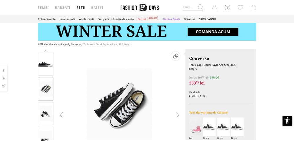 CONVERSE ALL STAR tenesi adidasi copii baieti stare f buna - MARIME 29