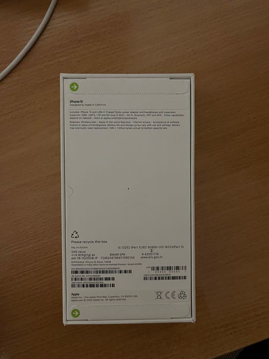 Apple IPhone 15 128GB (Новый, нераспакованный)
