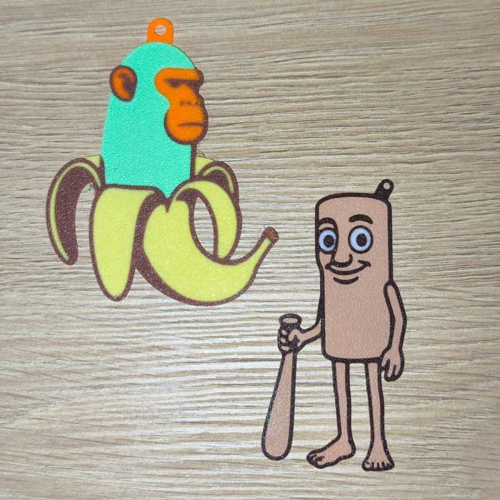 Italian Brainrot ключодържатели, Tralalero Tralala, Tung Tung Sahur