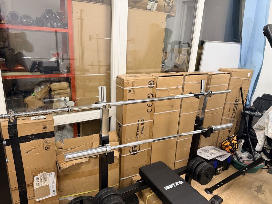 Bari bare haltera gantere piept, brate biceps triceps noi pret de la 50 lei buc.