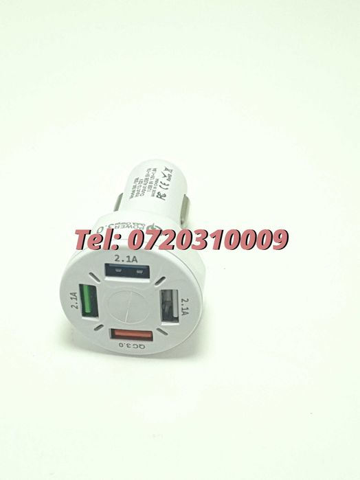 Superfastcharge Incarcator Auto Cu Patru Porturi Usb Partycharge