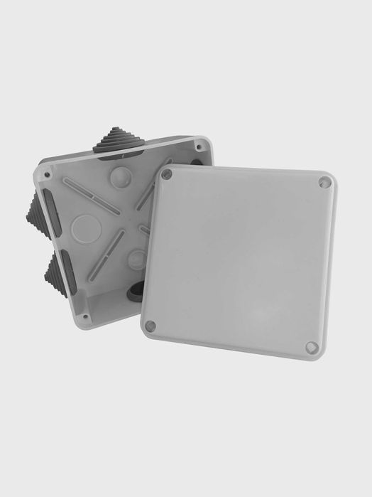 Герметичная квадратная распределительная коробка 100х100х45-80х80х39мм