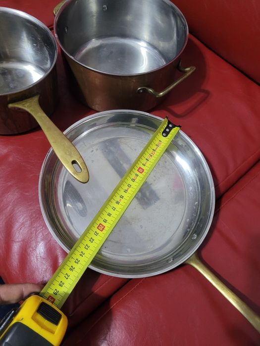 Oale/cratiță profesioanale din cupru cu interiorul inox