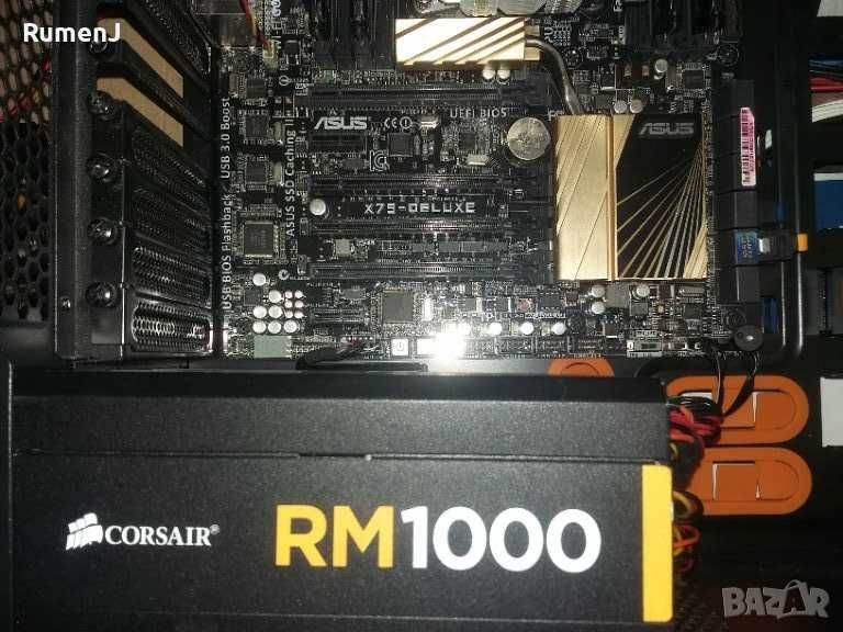 Продавам компютър ASUS X79 Deluxe, 4ядрен i7-3820,16GB RAM, Sapphire Nitro+ RX480, SSD 250GB+1TB HDD