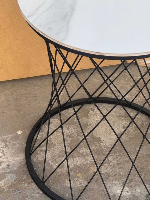 Журнальный столик круглый стекло