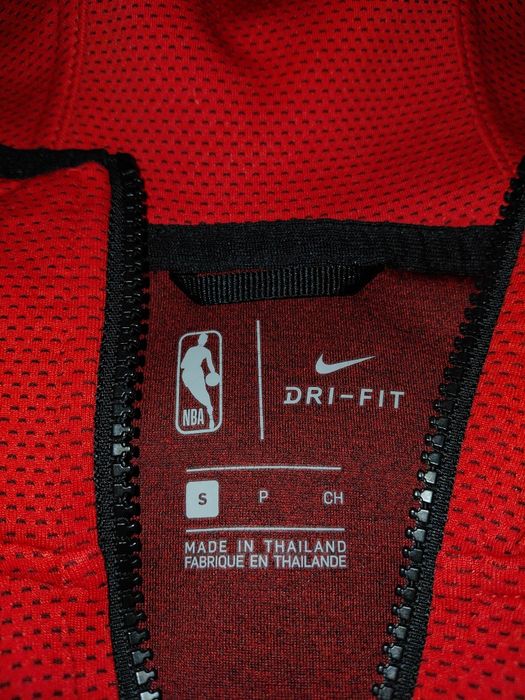 Суитшърт Chicago Bulls Nike Red Authentic Showtime Therma Flex Performance Full-Zip Hoodie.