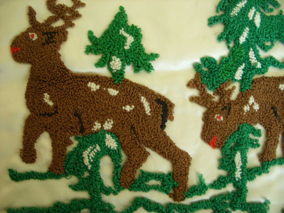 Калъфки, възглавници, ръчно изработени с 3D цветя и елени