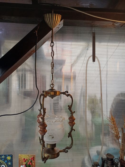 Accesoriu decorațiune înfrumusețare lumina bronz lemn Franța 1950