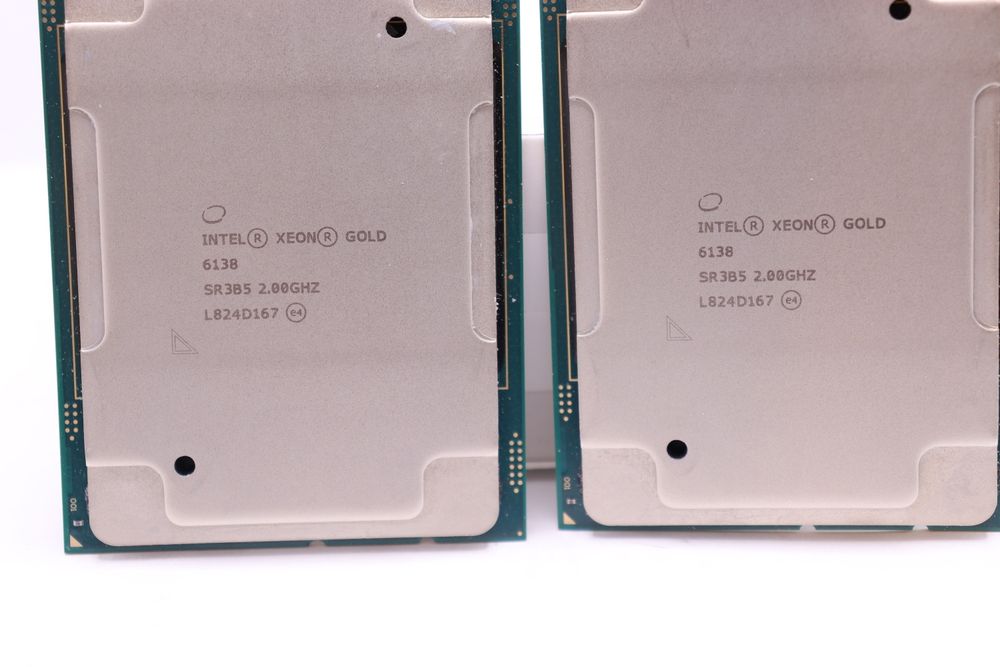 2 x CPU Intel Xeon Gold 6138 20C/40T 2/3.7GHz FCLGA3647