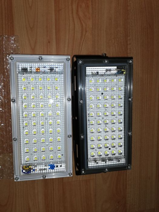 Proiector LED Slim 50W, 6500K, negru, Proiector LED exterior IP65
