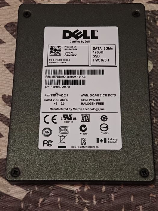 SSD Dell Sata 3 128gb.