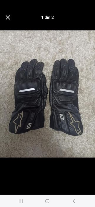 Manusi moto din piele AlpineStars SP-8 in stare foarte buna, marimea M