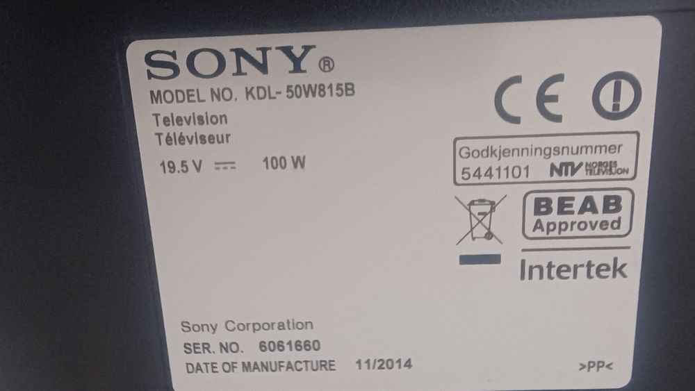 Телевизор SONY KDL50W815B