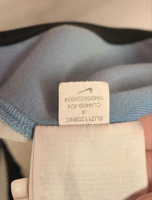 Nike Tech Fleece hanorac bicolor albastru deschis/alb mărimea S