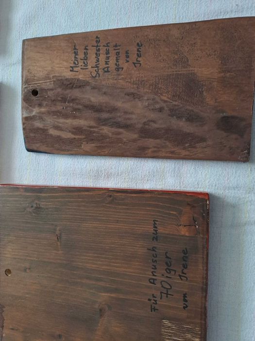 icoana pictata pe lemn semnata datata