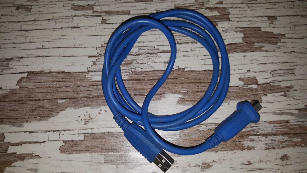 Кабел USB букса син