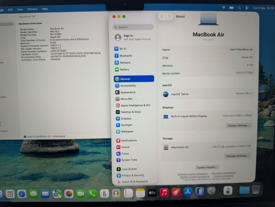 MacBook Air 13" M2 Chip 8-Core CPU/8-Core GPU/8GB RAM/256GB SSD — миниатюра 6