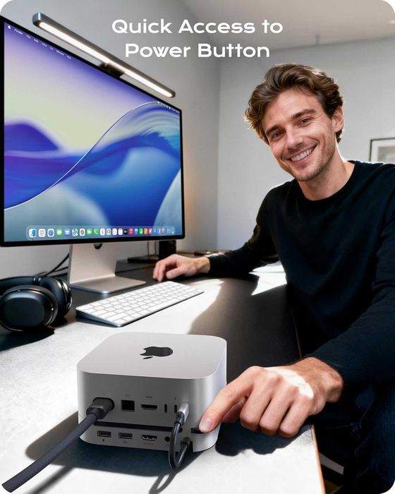 Докинг станция Stouchi за Mac mini M4 с корпус за NVMe SSD, 4K/60 HDMI